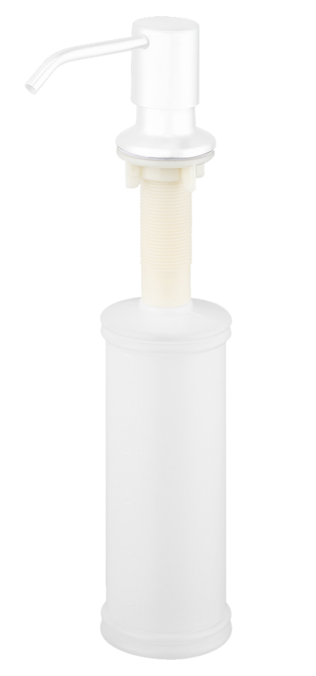 DISPENSADOR JABON COCINA REDONDO ACAB.BLANCO MATE